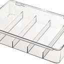 5 Grids Glasses Storage Box, Transparent Devided Sunglass Organizer Dustproof Box