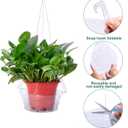 Adnee 15 Pcs 6 Inch Hanging Plant Water Catcher-Clear Plastics Plant Water Catcher Tray-Hanging Plant Saucers Drip Pans for Indoor Outdoor Hanging Basket Flower Pot