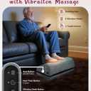 Heated Foot Rest for Under Desk at Work, Foot Stool with Vibration Massage, 2 Heat Levels, Ergonomic Memory Foam Feet Warmer Heater