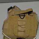 Heavy Duty Tactical Dog Harness for Large Dogs, No Pull Adjustable Pet Harness Reflective Service Training Easy Control Pet Vest Military K9 Working Dog Harnesses, Army Yellow, L (L: 45-80 lbs (Chest: 23.6-41.7", Neck: 15-27.5"))