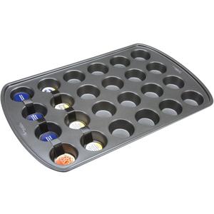 Wilton Perfect Results Premium Non-Stick Pan 24-Cup Mini Muffin Tin, Steel, Silver