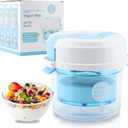 Greek Yogurt Strainer with Lid, 3-Level Adjustable Pressure & 225-Micron Ultra-Fine Mesh, ABS+PP Yogurt Maker for Thick Creamy Homemade Yogurt, Holds Up to 450g/1lb Yogurt (15x14x15cm)