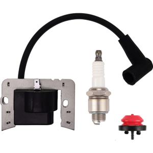Ignition Coil Module with Spark Plug Compatible with Tecumseh 35135 35135A 35135B Solid State Module HMSK80 HMSK85 HMSK90 HMSK100 HMSK105 HM70 HM80 HM90 HM100 OHV12 OHV13 OVXL120 OVXL125 OHV125 OVM120