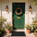 Yimobra Doormat Outdoor Entrance 29.5x17, All-Weather Waterproof Outdoor Mats for Front Door, Non Slip Welcome Door Mat for Patio Proch Outside Entryway Indoor, Black