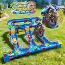 VATOS Double-Tier Watermill Summer Toy, 120 PCS DIY Water Table Toys for Kids, Girls, Boys 4-6 Years, Outdoor Water Toys Backyard, Beach, Balcony, Garden Fun Water Playset for Kids Pets