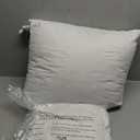 24x24 Euro Throw Pillow Inserts-Down Feather Pillow Inserts-Cotton Fabric-Set of 2-White.