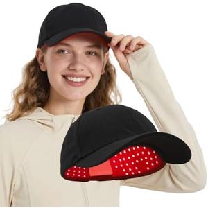 Red Light Therapy for Hair Growth Cap Adjustable Size for Men and Women, Upgraded Wireless Hat with Rechargeable Battery