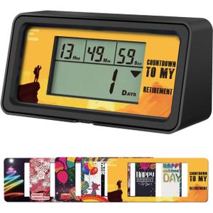 YOOREAL 9999 Days Digital Countdown Timer with 5 Paper Cards, Backlight Alerts for Retirement, Vacation, Wedding, Christmas, New Baby, Classroom, Lab, Kitchen, Cooking (HM200B)