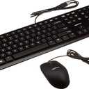 Amazon Basics Wired Computer Keyboard & Mouse, 10-Pack, Black