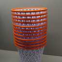 12PCS Basketball Wastebaskets, Basketball Trash Can for Basketball Party,4.5 Gallon Basketball Garbage Can with Removable Hoop, Basketball-themed gift, NBA fans Gift, Durable Sports Decor,Garbage Bin