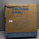 Foldable Non-Inflatable Kids' and Adults' Outdoor Swimming Pool Hard Plastic Shell Kid Pool for Backyard Dog Pools (113" x 66" x 20")