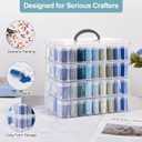 Diamond Painting Storage Container, 4-Tier Bead Organizer Box with 200 Slots, Stackable Crafts Organizers for DIY Diamond Art Accessories Craft Jewelry Bead Storage