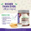 2 x Pyure Keto Hazelnut Chocolate Spread | Sugar-Free, Low Carb, Vegan Nutella Alternative | 2g Net Carbs, Gluten-Free, Peanut-Free, Plant-Based, Non-GMO, Keto Snack, Vegan Sweets | 13 oz Jar