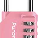 Puroma 1 Pack Combination Lock for Locker 4 Digit Outdoor Waterproof Padlock for School, Gym, Sports, Fence, Toolbox, Gate, Case, Outdoor, Hasp Storage, Cabinets (Rose Pink)