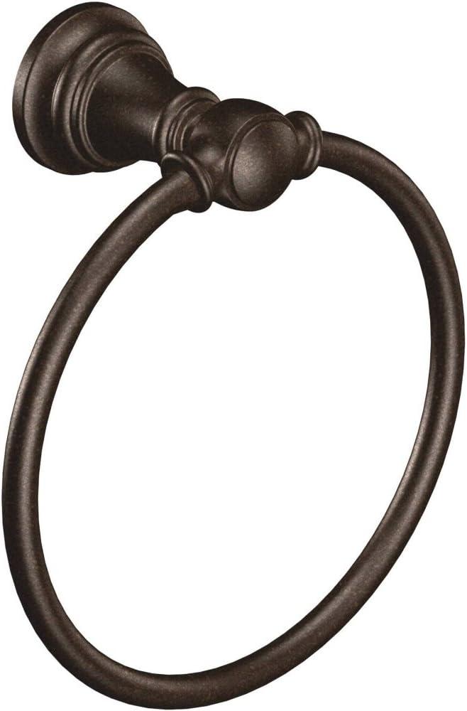 Moen YB8486ORB Weymouth Bathroom Hand Towel Ring, Oil Rubbed Bronze