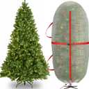 Upright Christmas Tree Bag for 6-6.5 Foot Tree, Heavy Duty Storage Bag for Artificial Xmas Tree, PE Material Waterproof Tear-Resistant Tree Cover with Reinforced Handles, Stand Up Storage Solution