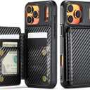 Vinich for iPhone 17 Pro Wallet Case with Card Holder, RFID Blocking Credit Slots Kickstand Shockproof Phone Cover Fit for iPhone 17 Pro 6.3" Carbon Black