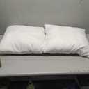 EDOW Throw Pillow Inserts, Set of 2 Lightweight Down Alternative Polyester Pillow, Couch Cushion, Sham Stuffer, Machine Washable. (White, 18x18)