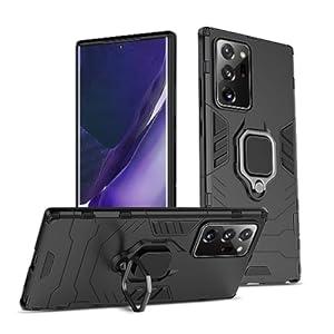 Btstring Case Compatible with Samsung Galaxy Note 20 Ultra, Shockproof Phone Case with Stand, Heavy Duty Personalised Case Cover Support Magnetic Car Holder, Black