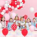 Red Pink White Balloon Garland Arch Kit - Red, Light Pink, White Balloons Pink Strawberry Party Decorations for Sweet 1st Strawberry First Birthday Baby Shower Wedding Party Decors