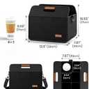 Fluxynara 6-Cup Felt Drink Carrier Bag with Handle & Shoulder Strap | Reusable Drink Carrier with Adjustable Shoulder Strap, Ideal for Car Travel, Delivery and Picnics, Black