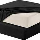 Hokway Stretch Couch Cushion Slipcovers Reversible Cushion Replacement Slipcovers Sofa Cushion Covers (Black, 2)