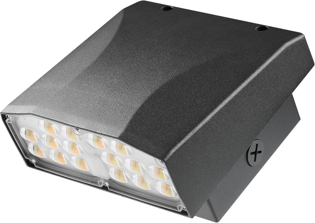 Dusk to Dawn LED Wall Pack Light, Photocell Sensor for Outdoor Lights, 3 Wattage Options, 3 CCT Options, Wall Light Security Fixture for Backyard, Garage, Warehouse 100-277V, ETL Listed