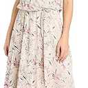 R&M Richards Elegant Halter Neck Floral Chiffon Midi Dress Size 14P