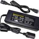 AC to DC Converter, 100V ~ 240V to 12V 10A 120W, Car Cigarette Lighter Socket AC/DC Power Supply Adapter Transformer for Tire Inflator, Car Refrigerator, Car Vacuum Cleaner, and Other Car Devices