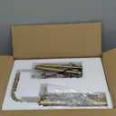 VONLUCE Rustic Desk Lamp, Adjustable Industrial Style Metal Table Lamp, 3 Color Temperatures LED Reading Lamp for Living Room Bedroom Office, Antique Gold