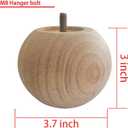 3 Inch Wooden Sofa Legs Solid Wood Sofa Furniture Replacement Legs, Cabinet Legs/Desk/Sofa/Bookcase Legs DIY, with Mounting Plate & Screws Set of 4 (3 inch Unfinished)