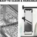 Adjustable Mandoline Slicer for Kitchen - Stainless Steel Vegetable Slicer Julienne Cutter with Ultra Sharp Blades 5-in-1 Vegetable Shredder for Onion, Potato Chip, French Fry