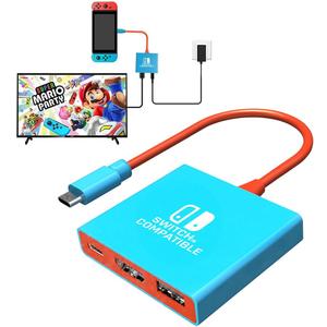Switch Dock Switch Docking Station for Nintendo, Portable Switch TV Adapter Support 4K/60HZ Switch TV Dock Mode Compatible Steam Deck/Switch OLED, Switch Travel Dock with HDMI2.0 USB3.0 Port