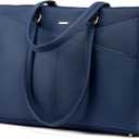LOVEVOOK Laptop Tote Bag for Women 15.6 Inch Waterproof Leather Computer Bags Women Business Office Work Bag Briefcase,Navy Blue