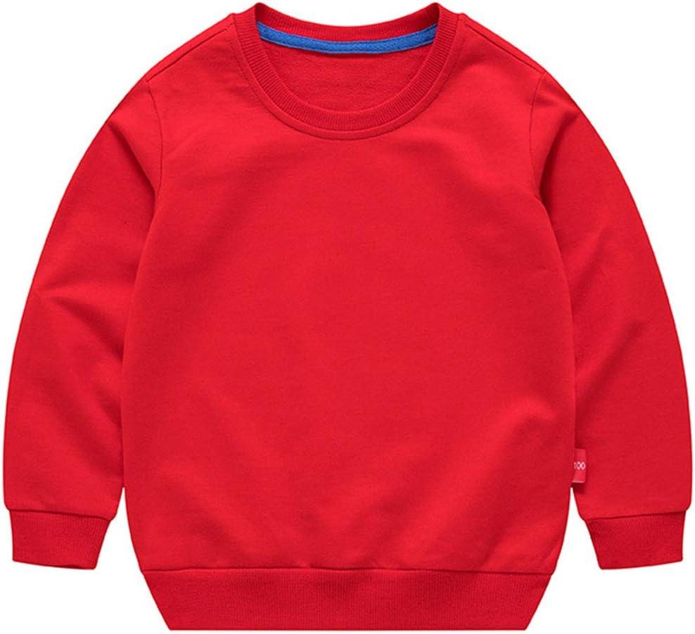 PTPuke Toddler Boys Girls Solid Cotton Thin Sweatshirt Long Sleeve top T-Shirts Size: 2T