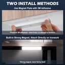 Alivation 38 LED Closet Lights, Under Cabinet Lighting Battery Operated Lights with Remote Wireless, 1500mah Battery Powered Lights, USB Rechargeable Motion Sensor Light Indoor, Dimmable 5 Pack (Cool White/ Natural White/ Warm White-5 Pack)