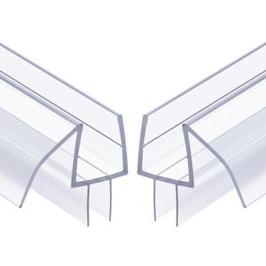 AmazerBath Frameless Shower Door Bottom Seal 39 inch (Set of 2) - Clear, Suitable for 3/8 Inch Glass, Modern Style