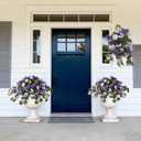 Hommyea Artificial Flowers for Outdoor Decor 2 Pcs Silk Fake Flowers, UV Resistant Faux Flowers for Outdoor Planters No Fade Spring Summer Flowers for Home Porch Garden Patio Yard Decorations