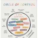 YUISLE Mental Health Poster Hanger Framed, Therapy Office Wall Art Decor, Circle of Control Canvas Prints for Therapist Counseling Calming Office Must Haves, 12x16 Inch