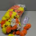 11PCS Diwali Decorations Marigold Garland for Home, Artificial Marigold with Bells and Leaves Long Strands for India Wedding, Pooja Decor, Marigold Flowers for Christmas Thanksgiving New Year (11pcs Orange Yellow)