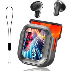NE20 AI Translation Earbuds Real Time Wireless Bluetooth 6.0 AI Headphones LCD Touch Screen Support 148 Languages Translation Real Time Translator Earbuds Support Playing Music Phone Calls