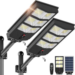 Solar Lights Outdoor - Wide Angle 6500K Solar Street Lights Outdoor Motion Sensor, Street Light IP66 Waterproof, Parking Lot Light Dusk to Dawn with Remote Control (2 Pack) Solar Lights Outdoor - Wide Angle 6500K Solar Street Lights Outdoor Motion Sensor, Street Light IP66 Waterproof, Parking Lot Light Dusk to Dawn with Remote Control (2 Pack)