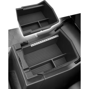 CDEFG 2025 2026 Forester Center Console Organizer Tray for Subaru Forester 2025 Accessories Armrest Storage Box Insert Arm Rest Tray (Base,Sport, Limited) - Black