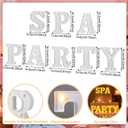 Honoson 8 Pcs Spa Party Decorations Lights up Sign 6.42 Inch Spa Theme LED Neon Sign Marquee Lights Supplies for Women Girls Day Makeup Sleepovers Slumber Birthday Party Decor