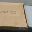 26 x 26 Inches Extra Large Square Cherry Wood Ottoman Tray with Handles, Serve Tea, Coffee, Classic Wooden Decorative Serving Tray