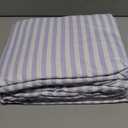 Sky Blue and White Striped Sheets - 1 Flat & 1 Fitted Sheet & 1 Pillowcase w/ Deep Pockets - Comfy, Wrinkle & Fade Resistant - Soft, Breathable & Cooling - Pinstripe Patterned Bedding - Twin Size