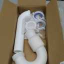 Flexible P Trap for Bathroom Sink, Flex Drain Pipe for Bathroom Sink Drain Kit and Kitchen Sink Drain Kit, 1-1/2" or 1-1/4" Expandable Sink Trap, Slip Joint or Direct Connection 1/2 Inch P Trap Kit