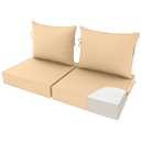 Oiotuesa 22x22 inch Outdoor Chair Cushion Set of 2, Fade-Resistant Deep Seat Patio Cushions with Handle Straps, Patio Furniture Cushion for Seat Patio Chairs, Rattan Furniture, Khaki
