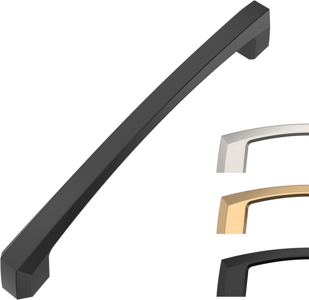 AOOTOCH 10 Pack 5 Inch Black Cabinet Pulls Kitchen Cabinet Handles Kitchen Handles for Cabinets Cupboard Handles Black Drawer Pulls Cabinet Hardware (5"/128MM Hole Center)