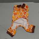 Pumpkin Fall LeavesThanksgiving Dog Pajamas Clothes Male Female Pet Onesie PJS for Autumn Seasons Small 12"